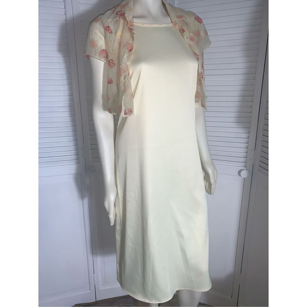 Vintage 90’s Pale‎ Yellow Two Piece Slip Dress